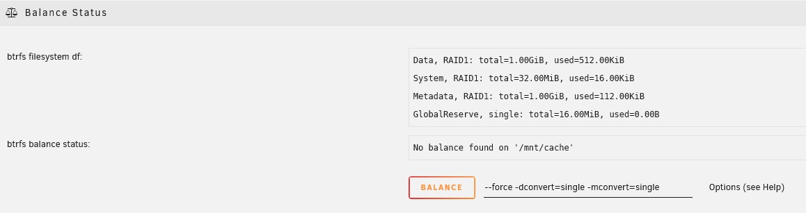 Umwandlung von %%RAID 1|raid1%% zu Einzelprofil