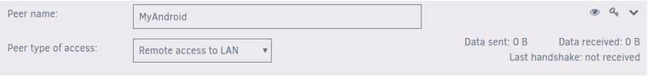 Peer configuration